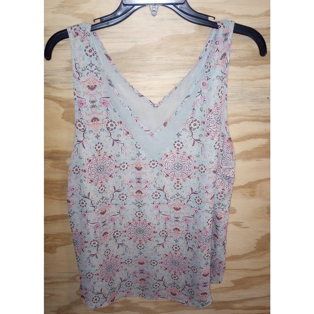 Women's Maurices Tank Boho XL V-Neck Sheer Top Flowy‎